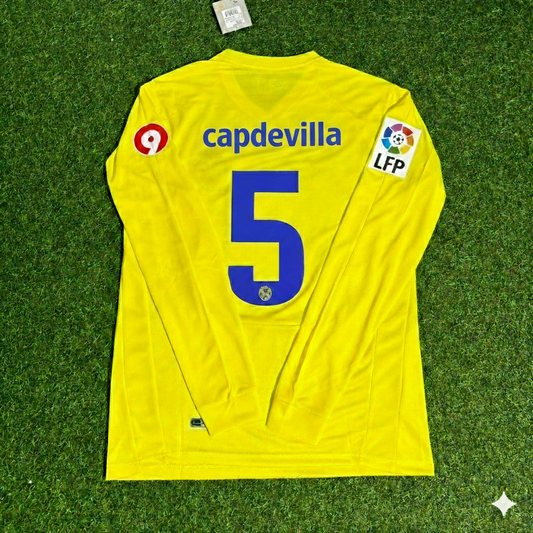 Joan Capdevilla 5 Villarreal CF 2008/2009 Long Sleeve Retro Football Jersey