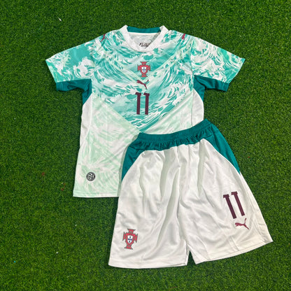 Maillot de football extérieur blanc João Félix Kids Portugal Coupe du Monde 2026