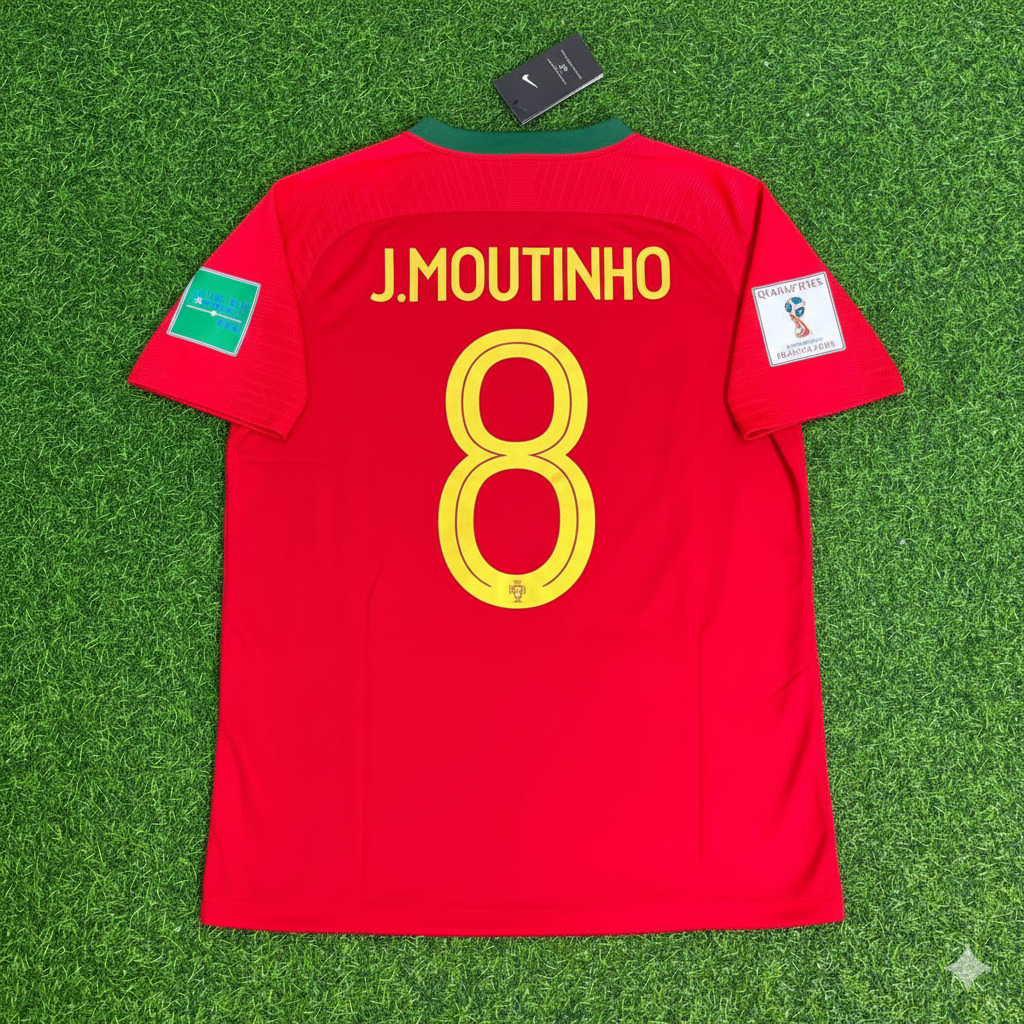 Joao Moutinho Portugal WM 2018 Rotes Retro Fußballtrikot