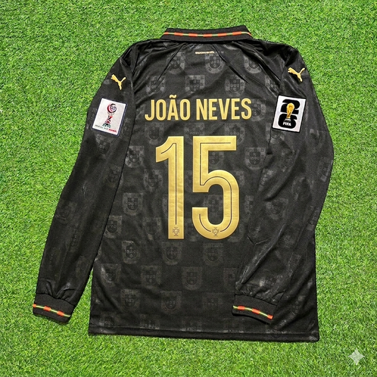 Joao Neves Portugal 2026 World Cup Heim Langarmtrikot