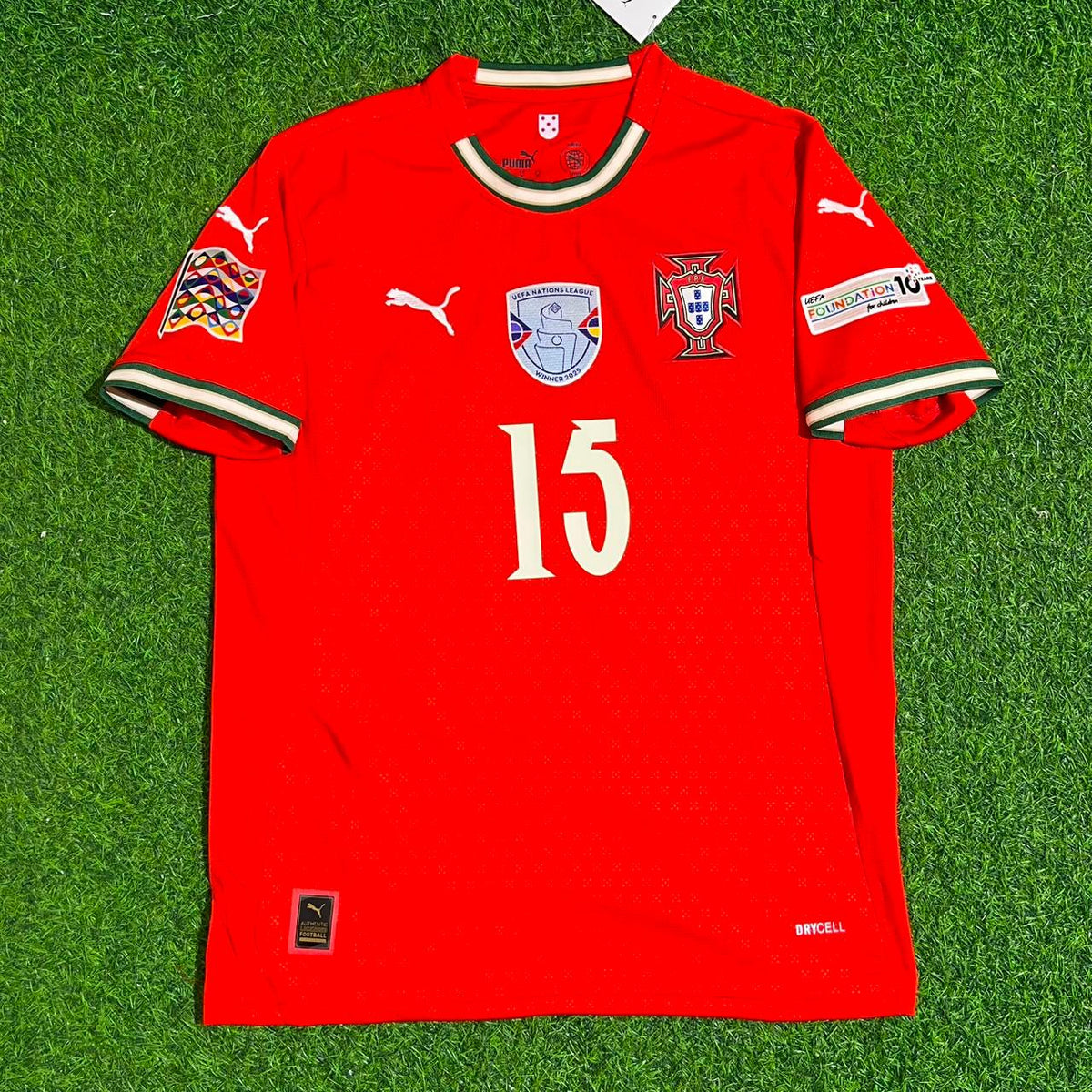 João Neves Portugal UEFA Nations League Winner Red Jersey Trikot Maillot Soccer Shirt