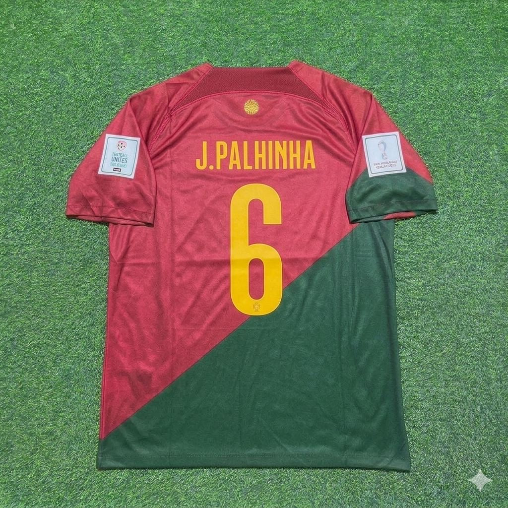 João Palhinha #6 Portugal 2022 Weltmeisterschaft Heim Retro Fußballtrikot