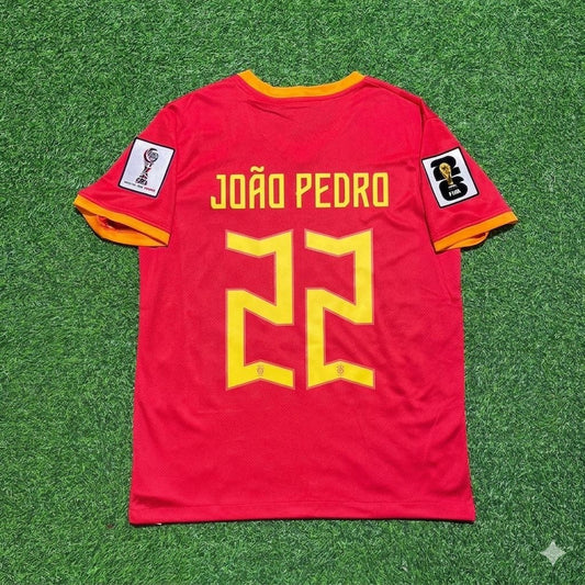 João Pedro 22# Brasilien 2026 WM Rotes Trikot