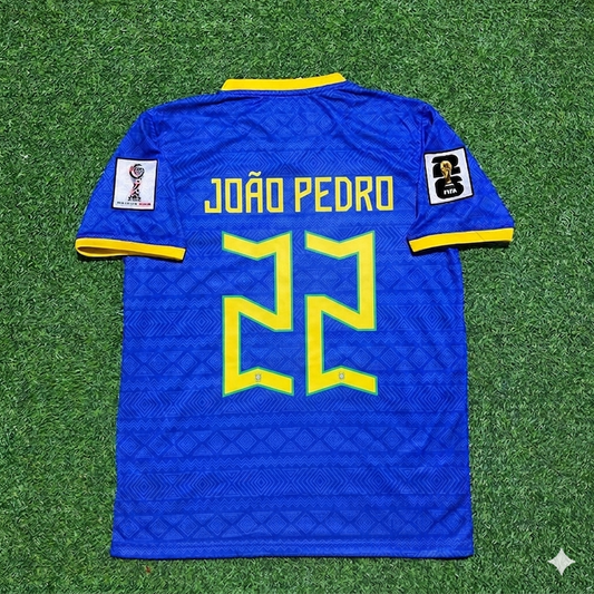 João Pedro 22 - Brasilien WM 2026 Blaues Trikot Neue Saison