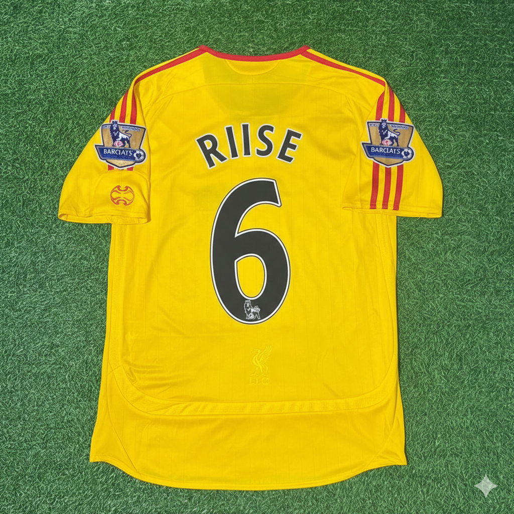 Liverpool 2006/07 Yellow Retro Football Jersey – John Arne Riise