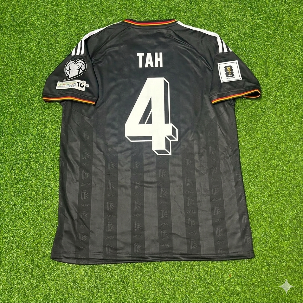 Jonathan Tah 4# Germany 2026 World Cup Black Style Football Jersey Trikot
