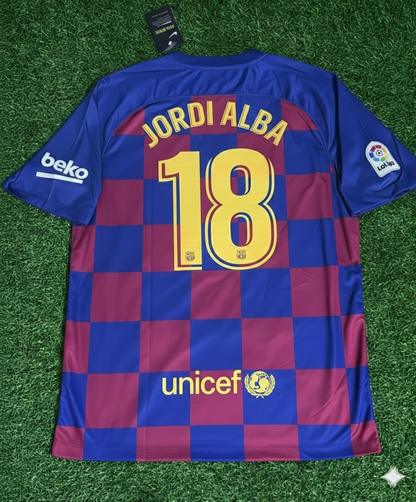 Jordi Alba – Maillot Domicile Rétro Barcelone 2019/20 Trikot Maillot de Football