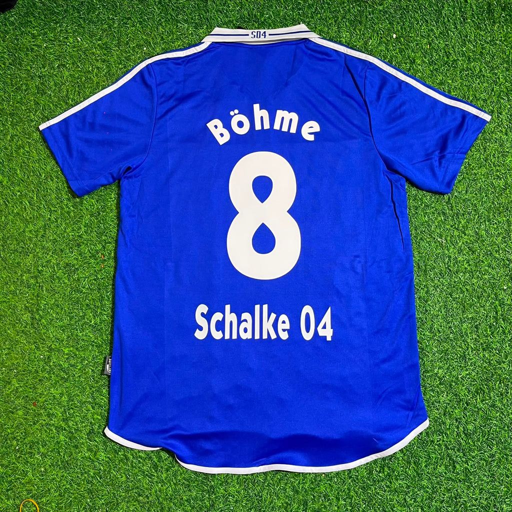 Jörg Böhme Schalke 04 2000–2002 Heim Retro Fußballtrikot Blau