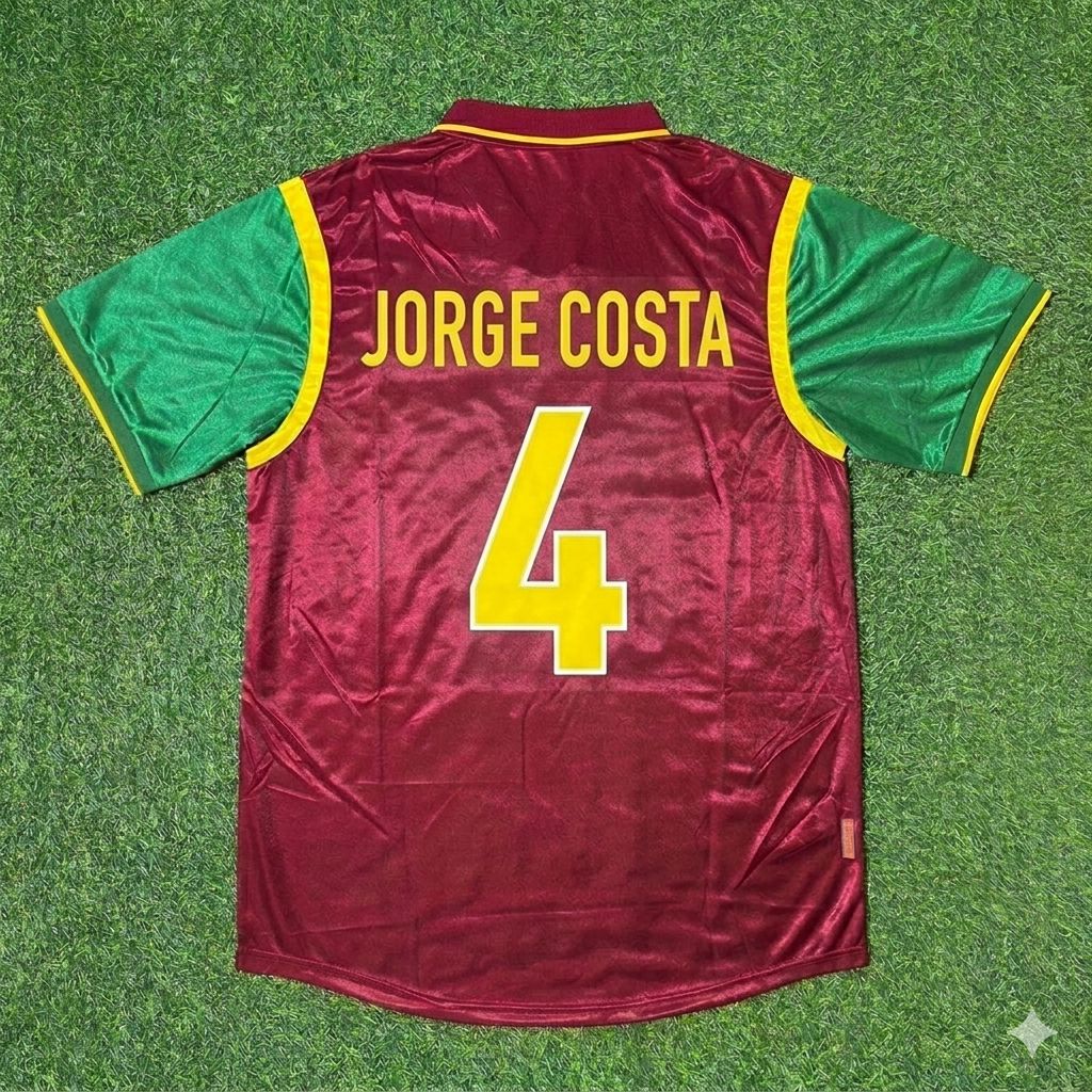 Jorge Costa #4 Portugal 1998 World Cup Retro Trikot