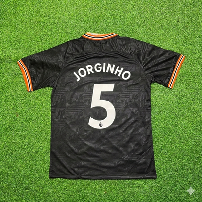 Jorginho 5- Chelsea 2019/2020 Auswärts Schwarz Retro Fußballtrikot Set