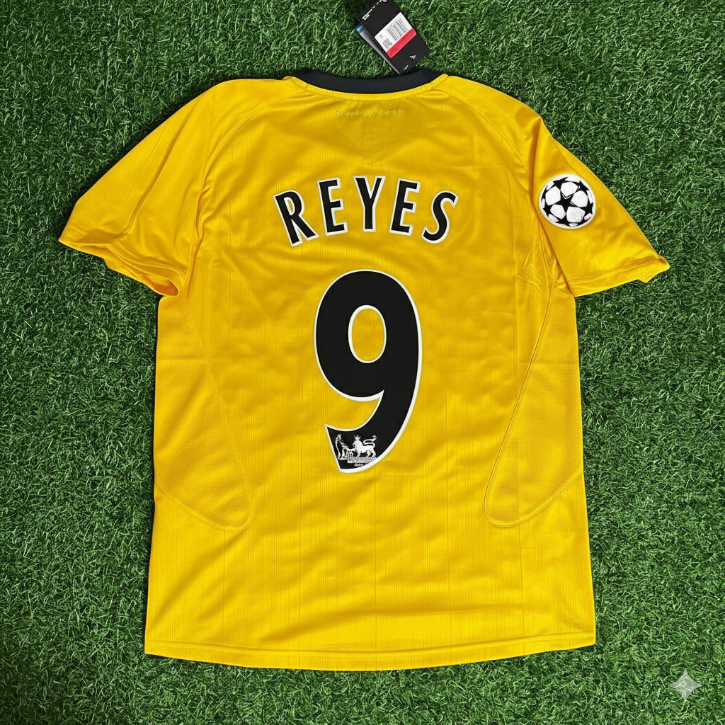 José Antonio Reyes 9 - Camiseta retro amarilla del Arsenal 2005/06