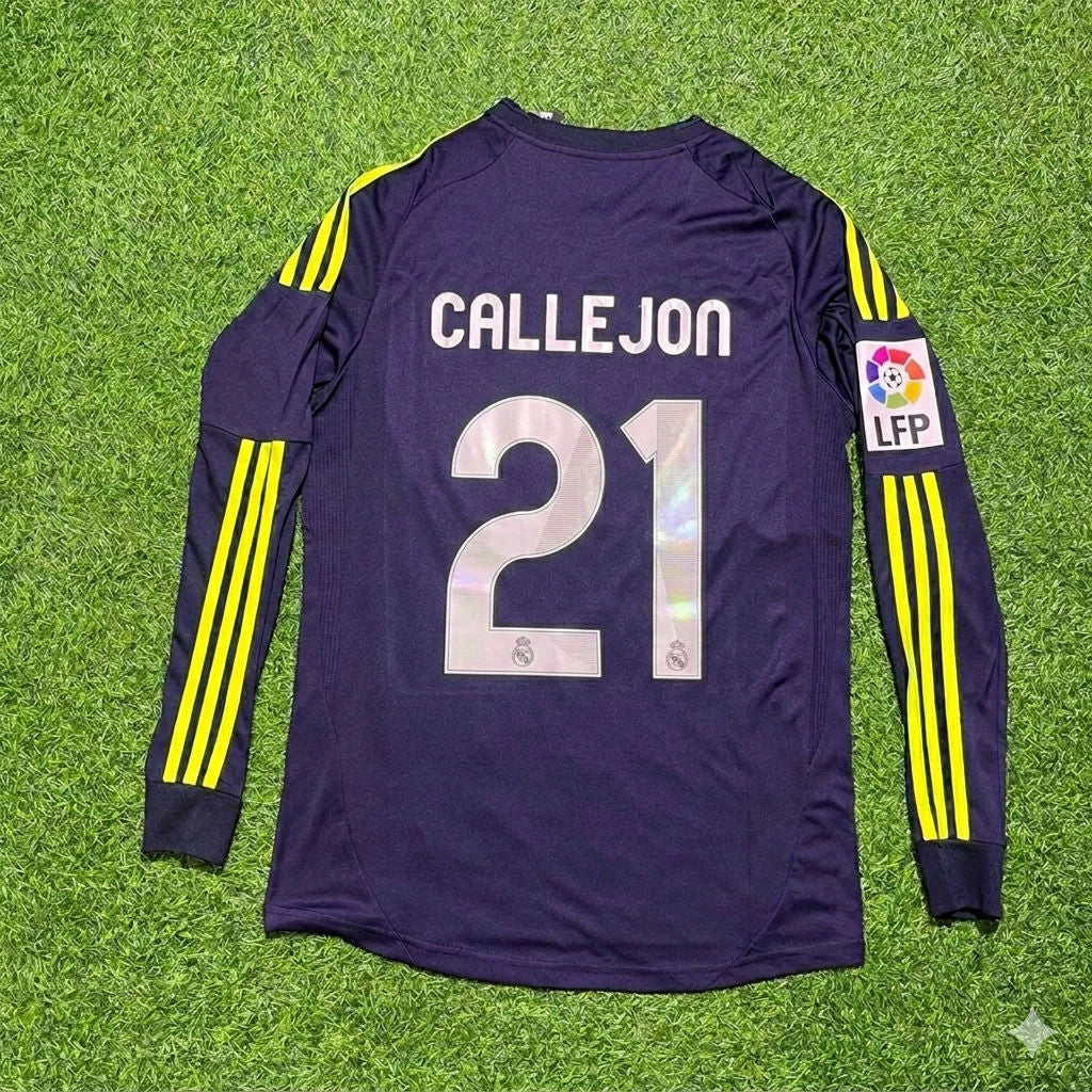 José Callejón 21- Real Madrid  2012/2013 Away Long Sleeve Football Jersey