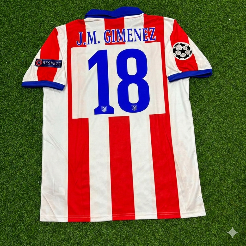 José Giménez 18- Atlético Madrid 2014 Champions League Final Retro Football Jersey