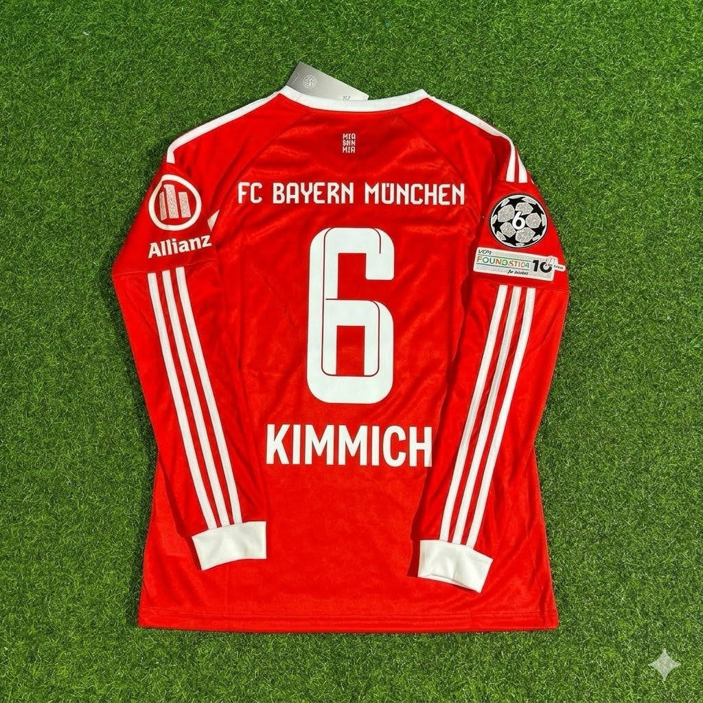 Joshua Kimmich #6 Bayern München 2026 Champions League Langarm Fußballtrikot