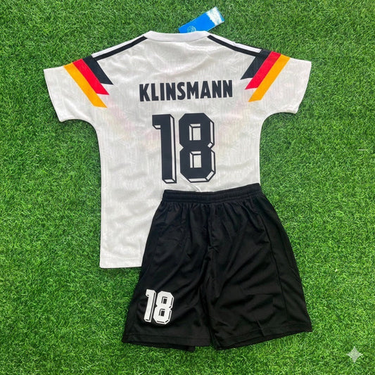 Jürgen Klinsmann 18- Germany Deutschland Retro Kids 1990 World Cup Jersey - Deutschland Retro Kinder Trikot WM 1990 Soccer Shirt