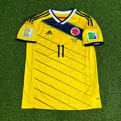 Juan Cuadrado Colombia 2014 World Cup Blue Retro Jersey Trikot Maillot