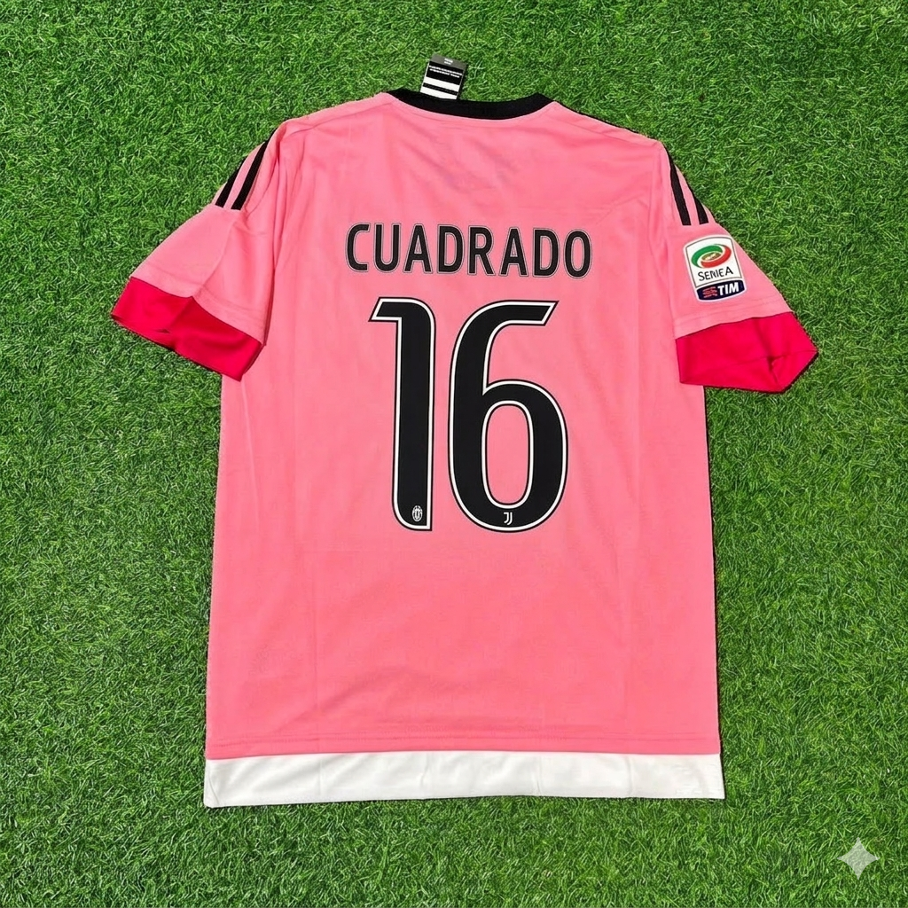 Juventus 2015/16 Pink Retro Jersey – Juan Cuadrado