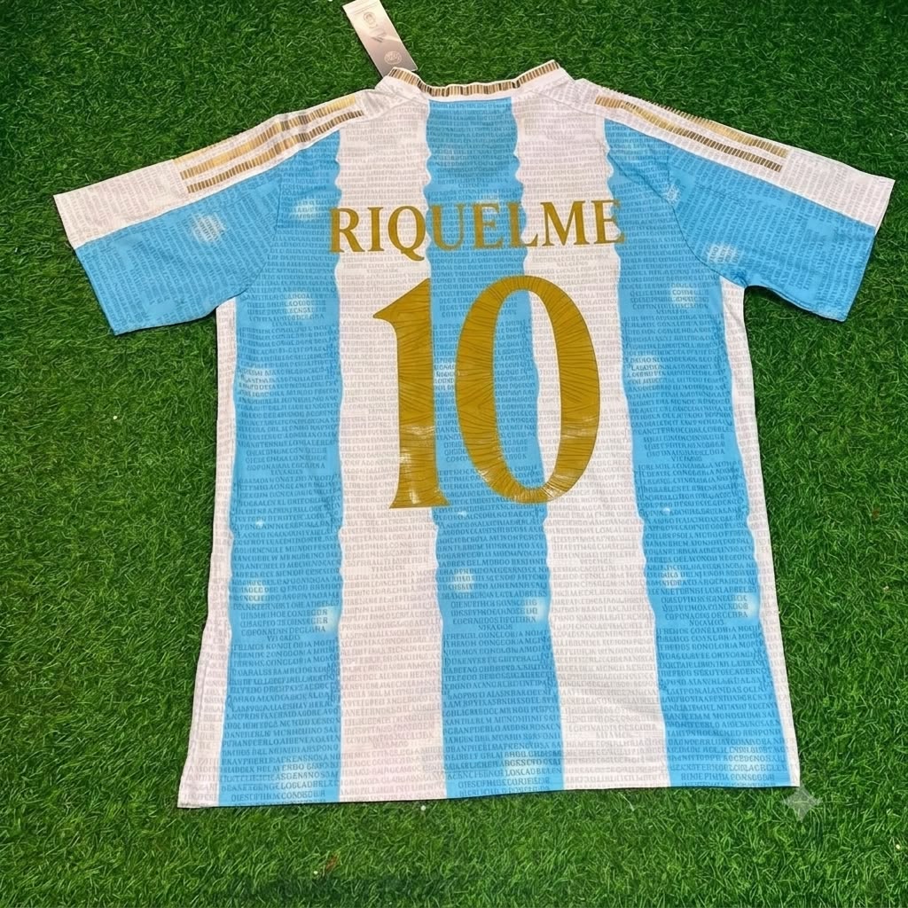 Juan Roman Riquelme Argentinien Gedenk-Jubiläums-Fußballtrikot Trikot Maillot