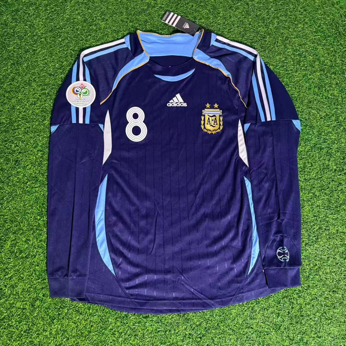 Argentina 2006 World Cup Long Sleeve Retro Football Jersey – Juan Roman Riquelme