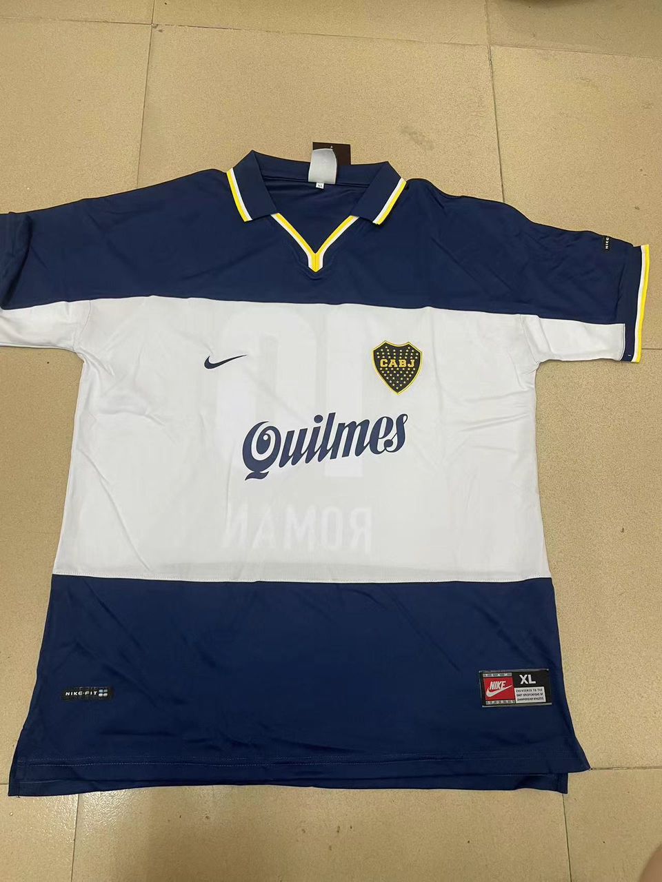 Juan Roman Riquelme Boca Juniors 1998 1999 White Retro Football Jersey Trikot