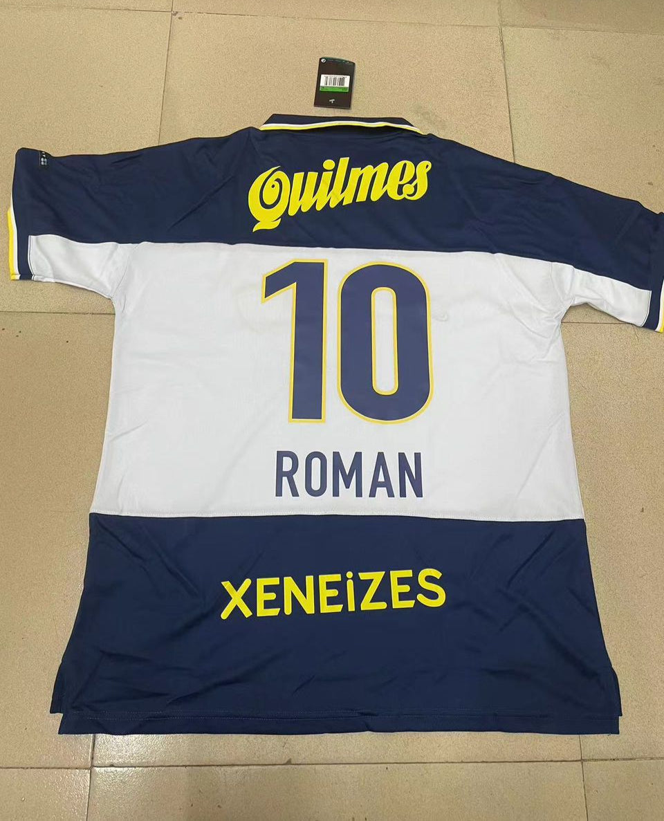 Juan Roman Riquelme Boca Juniors 1998 1999 White Retro Football Jersey Trikot