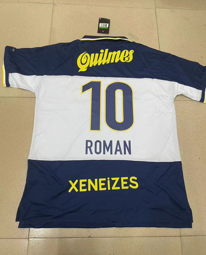 Juan Roman Riquelme Boca Juniors 1998 1999 White Retro Football Jersey Trikot