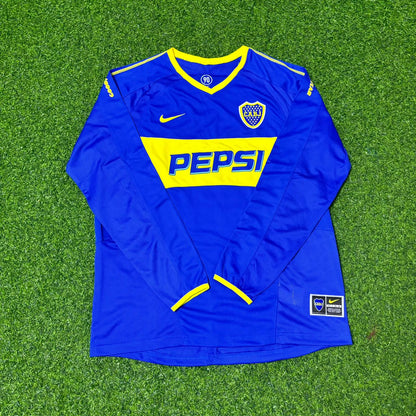 Juan Roman Riquelme Boca Juniors 2003-2004 Long Sleeve Retro Football Jersey