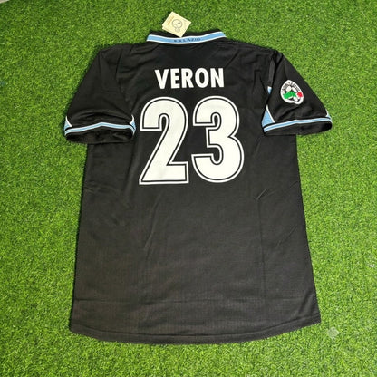 Juan Sebastian Veron Lazio 1998/2000 Schwarzes Retro-Fußballtrikot