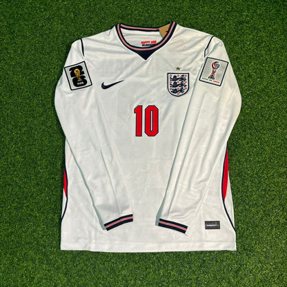 Jude Bellingham #10 England 2026 World Cup Home White Long Sleeve Jersey
