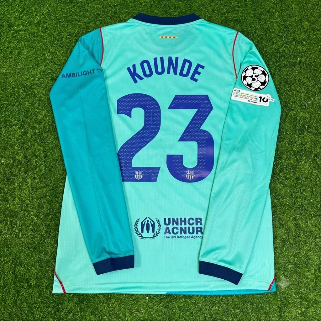 Jules Kounde #23 Barcelone 2027 Maillot Manches Longues Nouvelle Saison Trikot Maillot de Foot