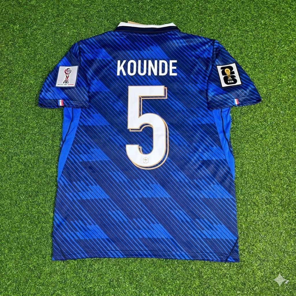 Jules Kounde 5- Frankreich Heim-WM-Trikot 2026 blau