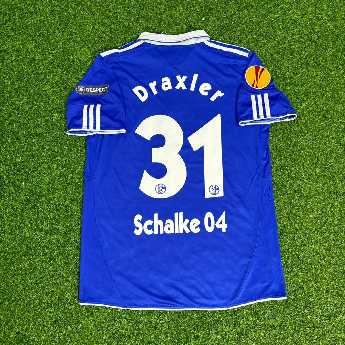 Julian Draxler Schalke 04 2011/2012 Retro UEFA Patch Fußballtrikot