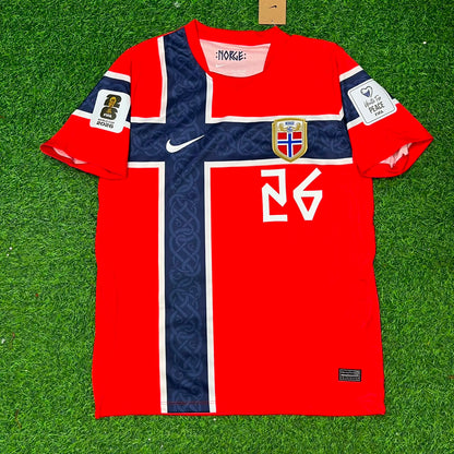 Julian Ryerson Norwegen WM 2026 Neue Saison Rotes Fußballtrikot-Set