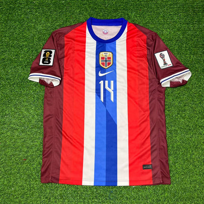Julian Ryerson Norvège Coupe du Monde 2026 Nouvelle Saison Maillot de Foot Rouge