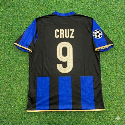 Julio Cruz #9 Equipación de fútbol retro del Inter de Milán 2008-09