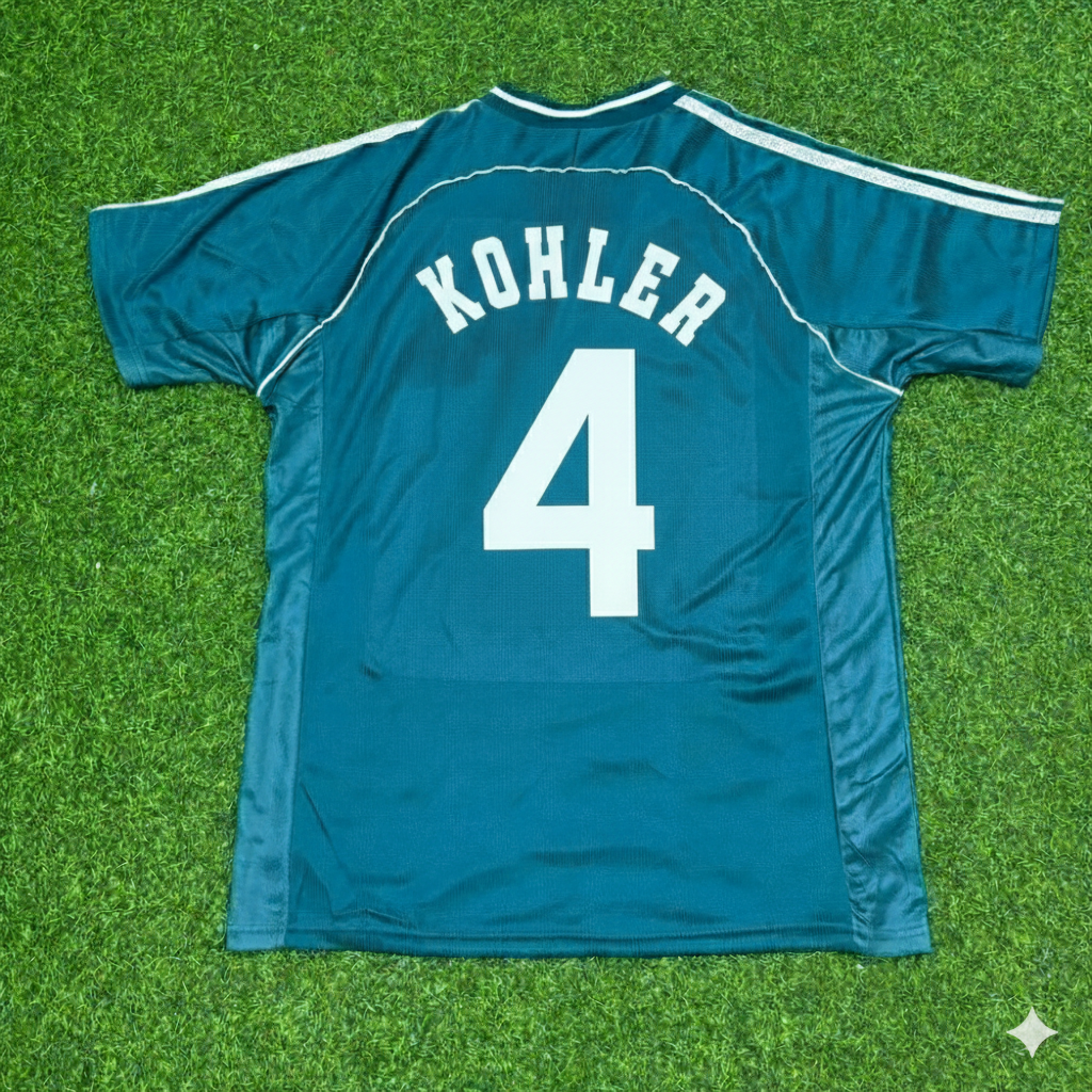 Jürgen Kohler Germany 1998 World Cup Away Retro Football Jersey