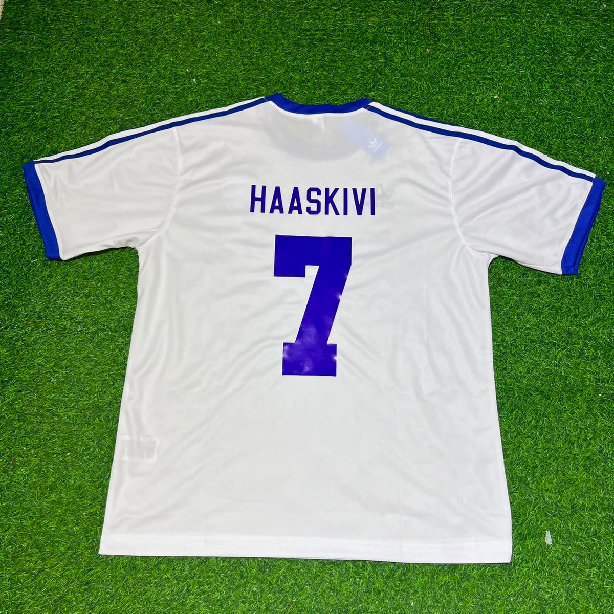 Finland Suomi Haaskivi 1982 Home Retro Football Shirt Jalkapallopaita