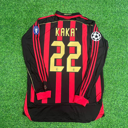 Kaká Leite Milan 2006 2007 Red Black Retro Jersey