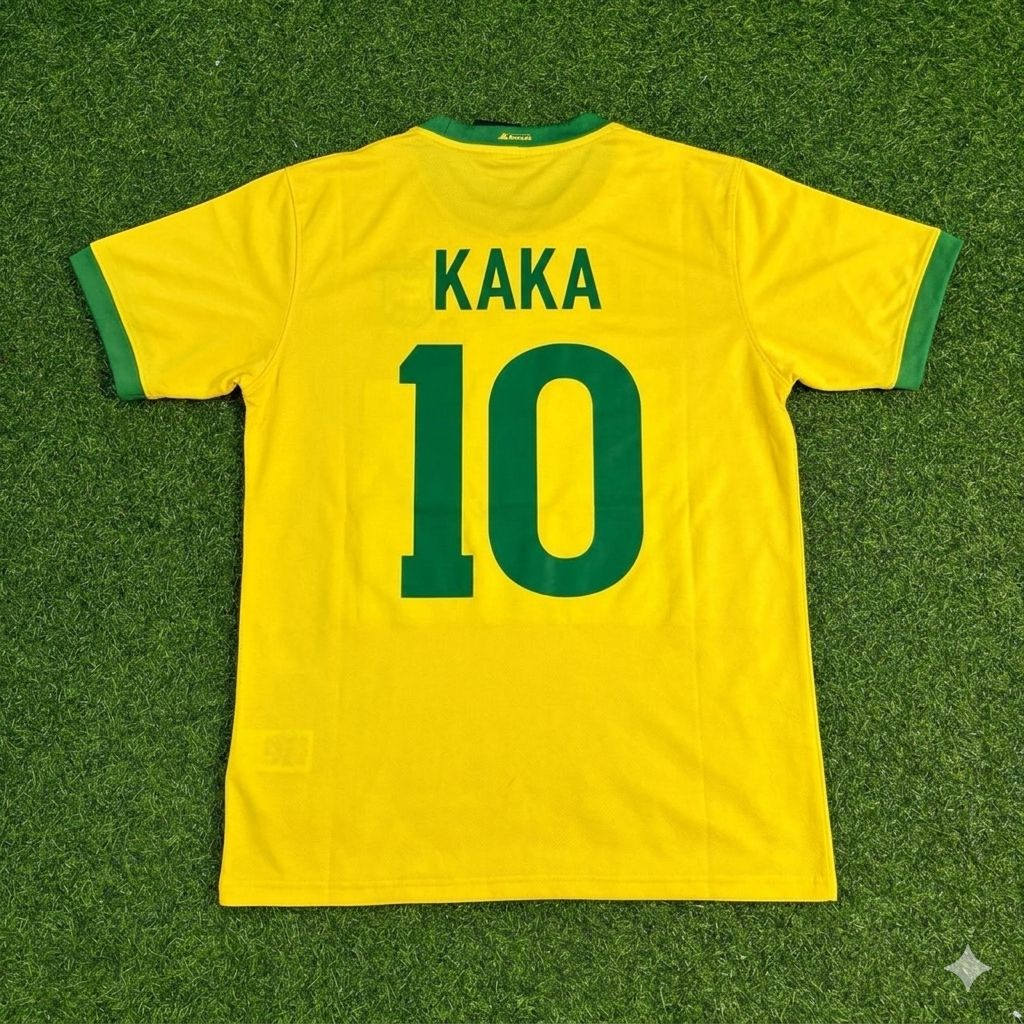 Maillot de football rétro Kaka Leite Brésil