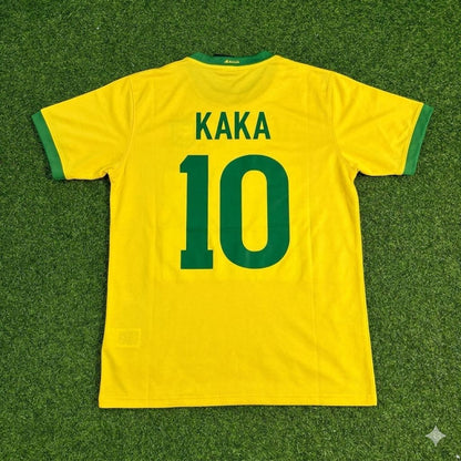 Maillot de football rétro Kaka Leite Brésil