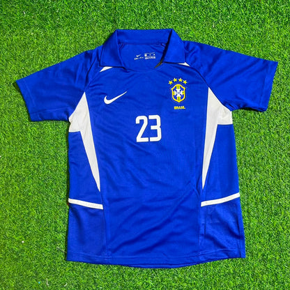 Kaka Leite Brazil 2002 World Cup Retro Football Jersey Kit