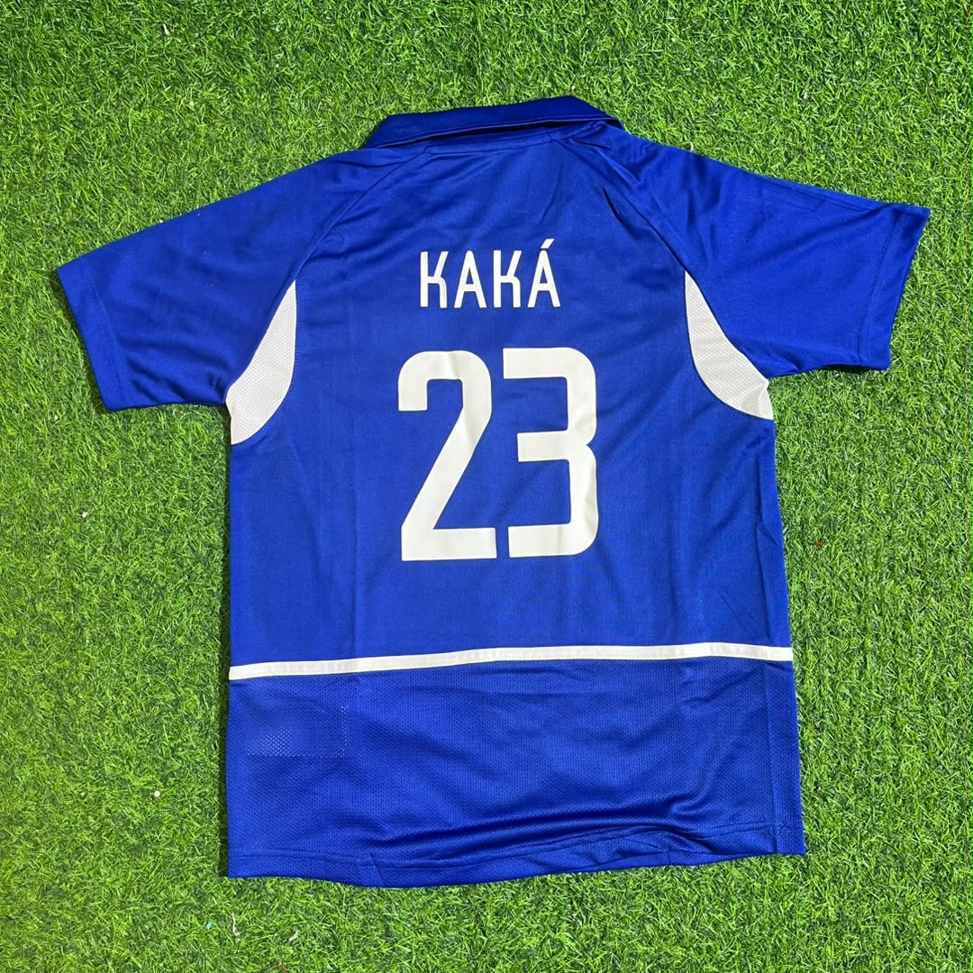 Kaka Leite Brazil 2002 World Cup Retro Football Jersey Kit