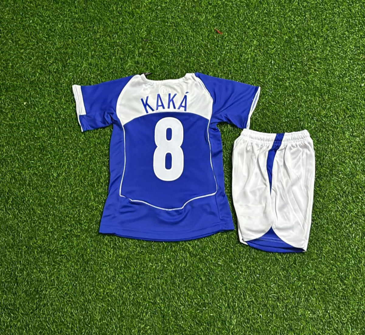 Kaká Leite Brazil 2004 Blue Retro Football Jersey Kit