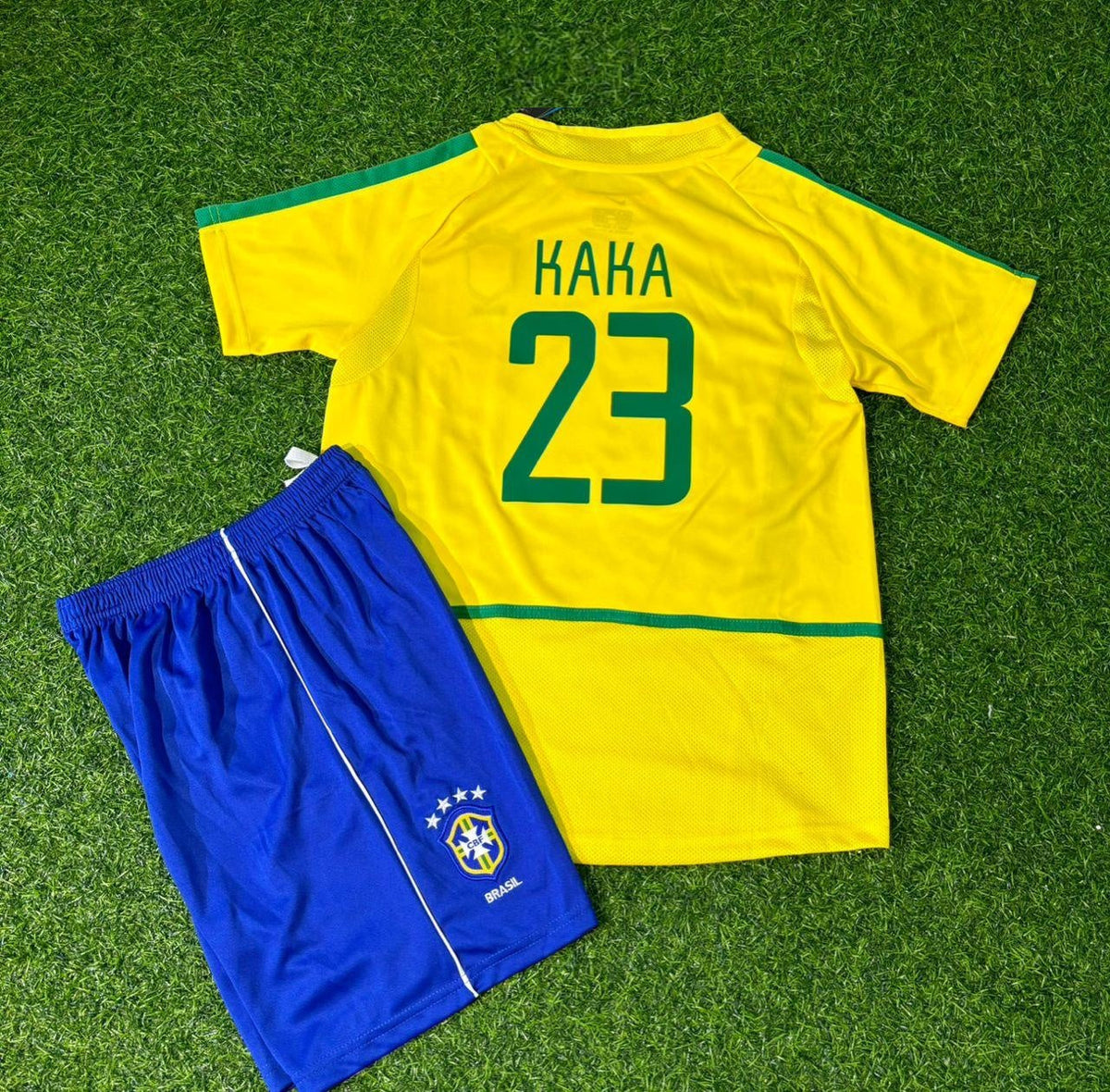Kaká Leite Brasil Retro Kinder Fußballtrikot