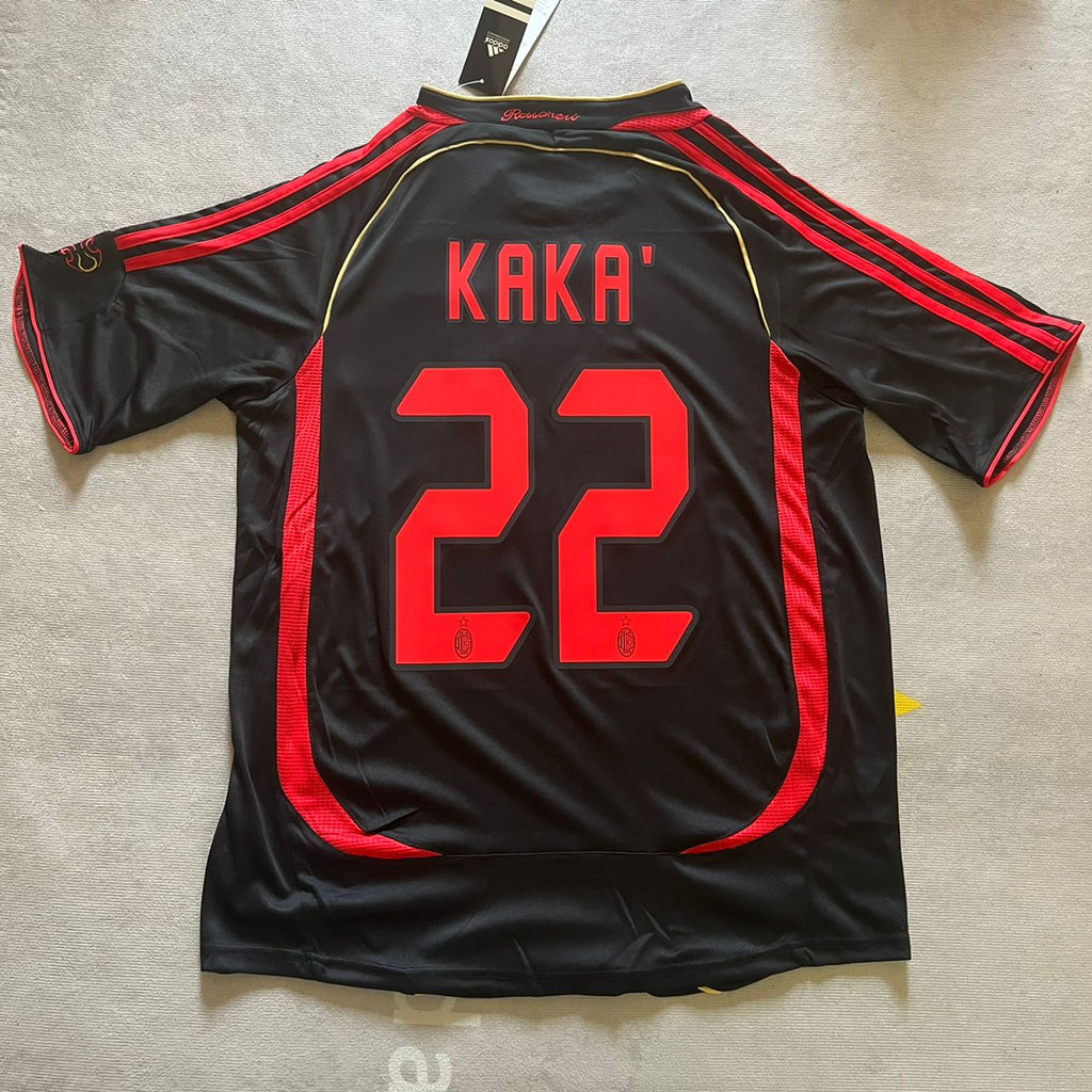 Kaká Leite AC Milan 2006-2007 Black Retro Soccer Kit Jersey