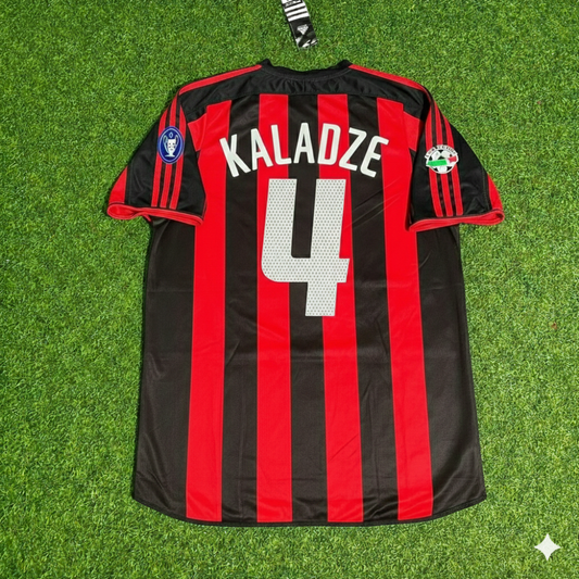 AC Milan 2003/04 Home Retro Football Jersey – Kakhaber Kaladze 4