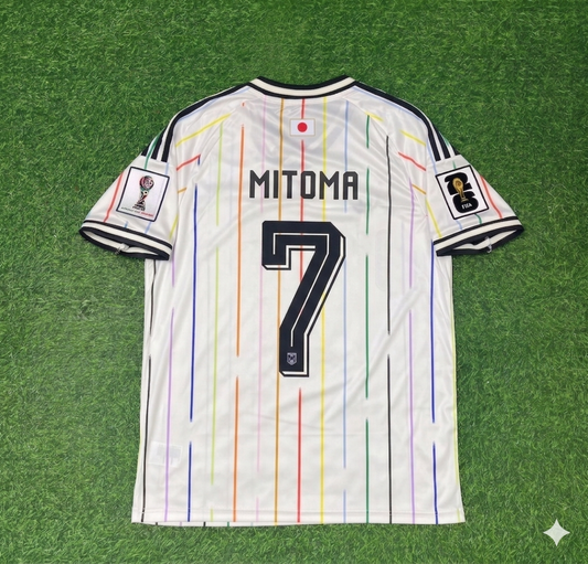 Kaoru Mitoma Japan World Cup 2026 Away White Football Jersey Trikot Maillot