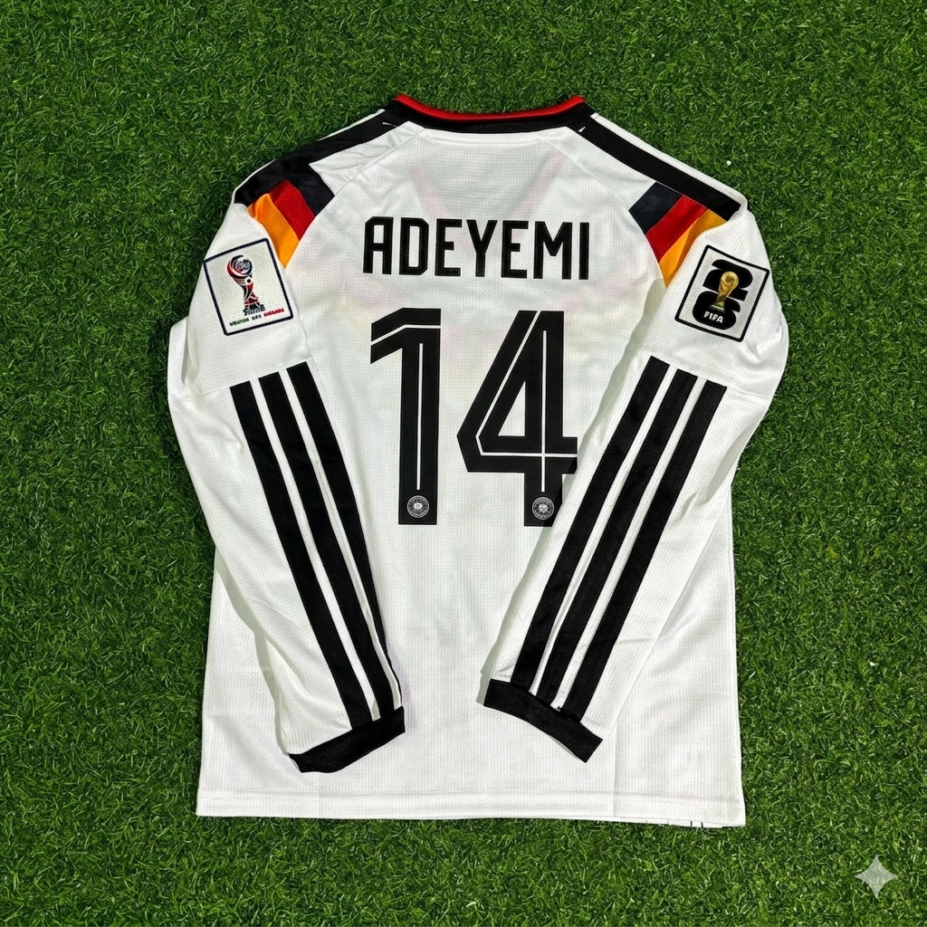 Karim Adeyemi #14 Germany 2026 World Cup  Long Sleeve Home Football Jersey Kit