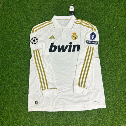 Karim Benzema 9- Real Madrid 2011-2012 White Long Sleeve Jersey Soccer Shirt