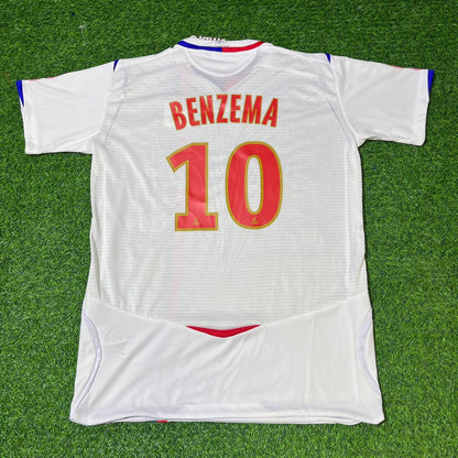 Maillot de football rétro Karim Benzema Olympique Lyonnais 2008/2009 Domicile Blanc